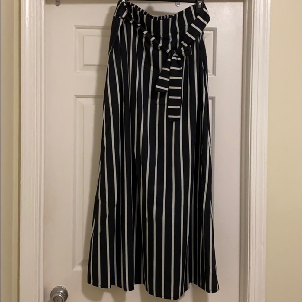 Striped maxi skirt